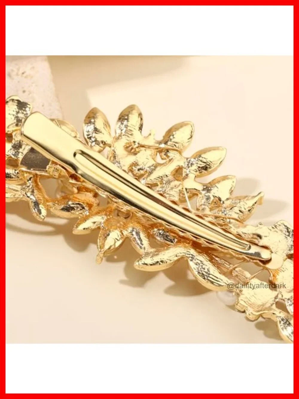 Crystal Rhinestone Pearl Hair Comb Gold Wedding Hair Pin Accessory